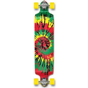 Yocaher Drop Down Longboard komplett - Tiedye Rasta - Bild 1 von 4