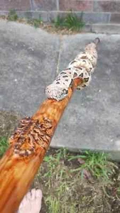 walking stick rattlesnake and scorpion walking staff hand carved - Bild 1 von 10