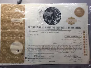CERTIFICADO DE STOCK IBM 1970 - Imagen 1 de 7