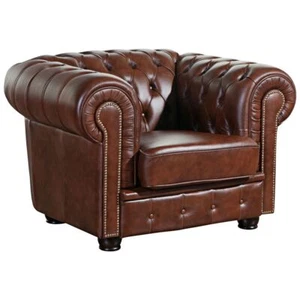 Max Winzer | Norwin | Sessel | braun | Wischleder - Bild 1 von 4