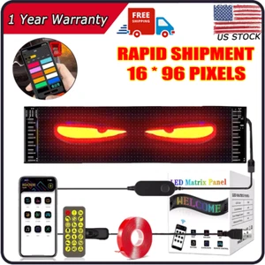 Devil Eyes LED Display für PKW und LKW Windschutzscheibe Animierte Augen 16*96 Pixel - Bild 1 von 18