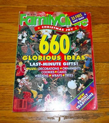 Family Circle December 1992 Christmas Joy 660 ideas ornaments, cookies cakes wre - Image 1 of 2
