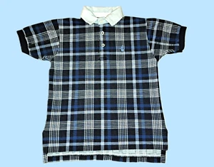Polo de colección para niños POLO RALPH LAUREN azul blanco a cuadros 4T algodón tejido años 90 y2k - Imagen 1 de 4