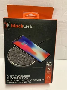 Blackweb Fast Pad Qi Charge sans Fil 10W 7,5W pour Iphone, Samsung Bwb18wi708 - Photo 1 sur 4
