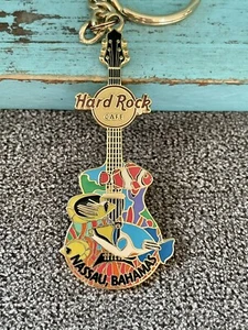 Hard Rock Cafe keychain Nassau, Bahamas Fender Guitar-Tropical Fish - Picture 1 of 4
