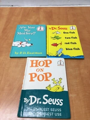 Dr. Seuss book lot of 3 Vintage Books Hardcover One Fish Two Fish My Mother - Image 1 of 4
