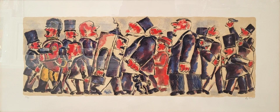 Franz Borghese  serigrafia " La Grande Folla " - Immagine 1 di 1