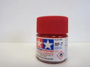 Tamiya - COLOR ACRYLIC PAINT MINI 10 ml - XF-7 FLAT RED - Picture 1 of 1