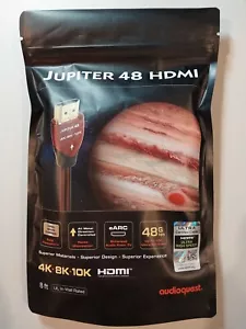 Audioquest Jupiter 48G bps Ultra High Speed 4K-8K-10K HDMI Cable 8' NEW - Picture 1 of 2
