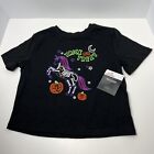 Way To Celebrate Halloween Unicorn Skeleton Girls Black T Shirt Size Small 6-6x