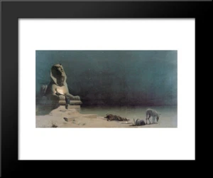 Rest On The Flight Into Egypt Black Framed Art by Luc Olivier Merson  15x18 - Picture 1 of 1
