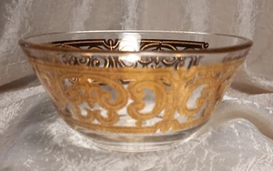 MCM Small Georges Briard Gold Filigree Bowl Signed VGC - Picture 1 of 5
