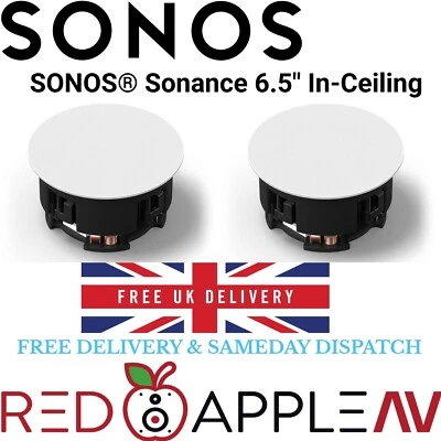 SONOS ® Sonance INCLGWW1 6.5" 130W In-Ceiling (Pair) Speakers FREE Delivery - image 1 of 4