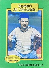 1987 Hygrade Baseball’s All-Time Greats Roy Campanella Los Angeles Dodgers Card