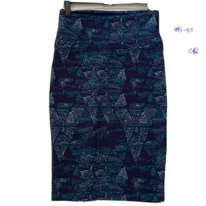 Women’s Juniors Blue Pencil Skirt XS NWT Lularoe - Picture 1 of 3