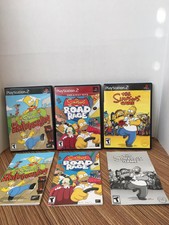 The Simpsons Skateboarding And Road Rage Set Complete W/ Manuals..PS2 Game