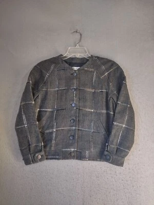 Blazer Christopher Banks para mujer PS Petite multicolor a cuadros manga larga ropa de trabajo Foto 1 de 4