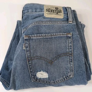 Jeans donna Levis SilverTab 94 taglia 30x31 blu lavaggio chiaro vestibilità ampia - Foto 1 di 11