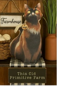 Almohada para gato primitivo - Decoración rústica de granja, muñeca para gato de tela hecha a mano - Imagen 1 de 1