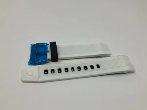 NOS Swiss Legend White & Black Rubber Strap with brushed steel buckle - Picture 1 of 7