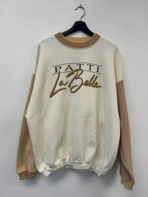 Sudadera De Colección Patti LaBelle Para Hombres XL Crema Tostada Cuello Redondo Gráfico Hecha en EE. UU. 90s Foto 1 de 4
