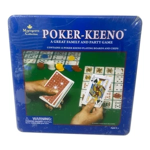 Poker Keeno Family Party Game Maplegrove Collection Tin Case Sealed - Picture 1 of 12