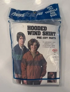 Frostline Sew Kits Hooded Wind Shirt Jacket Navy Men’s XL 1980’s - Picture 1 of 6