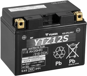 BATTERIA YUASA YTZ12S 12V 11Ah SIGILLATA PER HONDA Spacy 125 125 01 - Foto 1 di 1