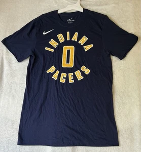 Nike NBA Indiana Pacers Tyrese Haliburton #0 T-Shirt, Herren Small, Navy, Neu ohne Etikett - Bild 1 von 4