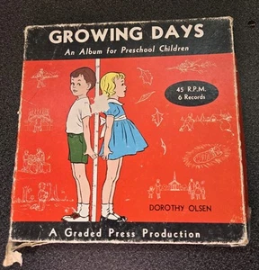 DOROTHY OLSEN AN ALBUM FOR PRESCHOOL CHILDREN 6 RECORD SET WITH LITERATURE 45 - Picture 1 of 7