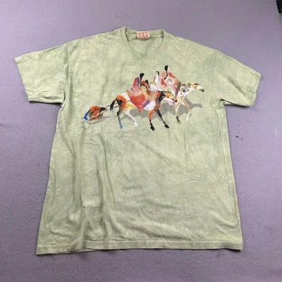 Camisa The Mountain Para Hombre XXL Verde Algodón Cuello Redondo Manga Corta Camiseta Foto 1 de 4