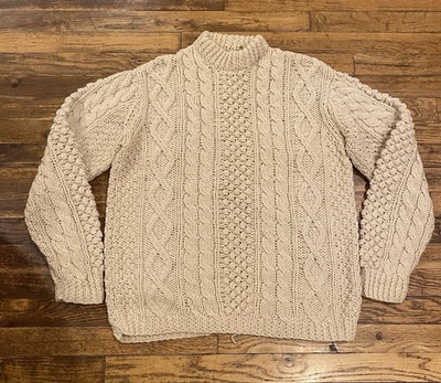 Suéter de vela vintage 40’s 50’s feito à mão lã pescador malha pesada Itália ⚓️ - Imagem 1 de 4