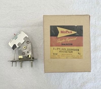 Nuevo de Lote Antiguo MoPar 1962 Chrysler Amperímetro Calibre AMP Electroluminiscente PROBADO BUENO 62 Foto 1 de 4