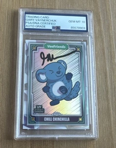 Gary Vee Signed 2025 Topps Chrome Veefriends Chinchilla Refractor PSA 10 Auto - Picture 1 of 2