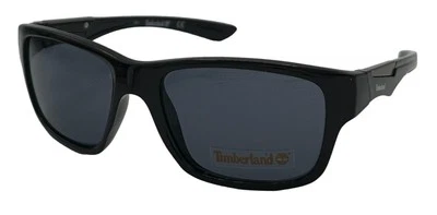 Gafas de sol Timberland para hombre rectangulares de plástico negro brillante TB7155 1A Foto 1 de 4