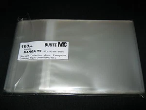 BUSTE per FUMETTI MANGA T2 150x190 mm (Berserk/Evagelion Collection, Arms..) - Foto 1 di 1