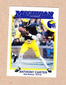 Anthony Carter 1991 Michigan Wolverines College Classics card Nrmt