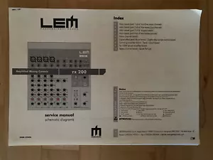 LEM rx 200 Schaltbild Schematic Diagrams Service Manual Generalmusic GEM - Bild 1 von 1