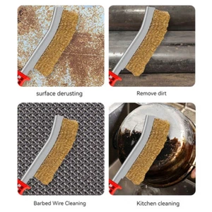 1PCS Tool Wire Brush Handheld BBQ Stainless Steel Metal Rust Removal Clean Brush - Afbeelding 1 van 8