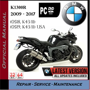 BMW K1300R K1300 R K43 2009 - 2017 Service Repair Workshop Manual DVD - Picture 1 of 7