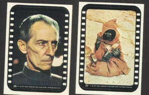 STAR WARS 1977 TOPPS STICKERS  #27 & 28 YELLOW SET exc cond - Picture 1 of 1
