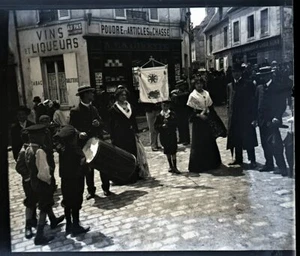 MONTFORT L'AMAURY 1900 - Fête Bretonne Yvelines - Stéréo stéréo Verre - 276-4 - Picture 1 of 2