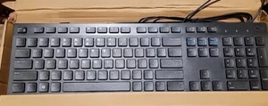 Dell Slim Black USB Wired Desktop Keyboard With Number Pad ORKR0N - Picture 1 of 7