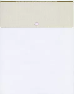 2500 High Security Blank Check Stock Paper - Check on Top - Gold Basketweave - Picture 1 of 5