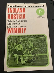 1965 England V Austria Match Programme At Wembley - Picture 1 of 4