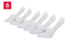 CHAMPION 6 Pack/Pairs Women's White Invisible Liner Socks Sz 5-9 BRAND NEW - Picture 1 of 1