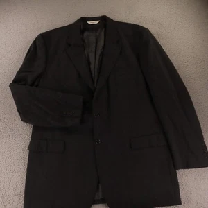 Pronto Uomo Jacket 2XL 2XLT Gray Charcoal 100% Wool Twill Blazer Italy 52 52XL - Picture 1 of 18