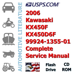 2006 Kawasaki KX450F KX450D6F 99924-1355-01 Complete Service Manual - Picture 1 of 1