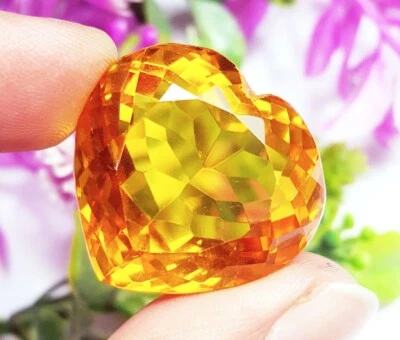 YELLOW Topaz Heart Shape 65.90+ Ct CERTIFIED Loose Gemstone With Free Gift - Image 1 of 4