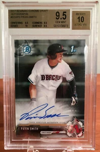2017 Bowman Chrome Draft Pavin Smith On Card Auto Pre Rookie BGS 9.5 GEM MINT - Bild 1 von 2
